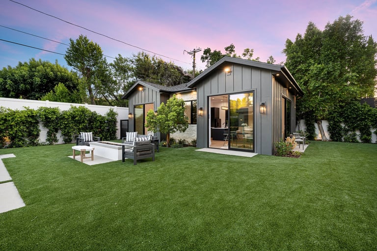 Backyard at Sunset