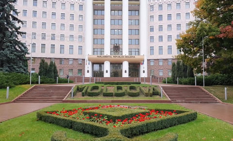 Professional landscaping around commercial building
